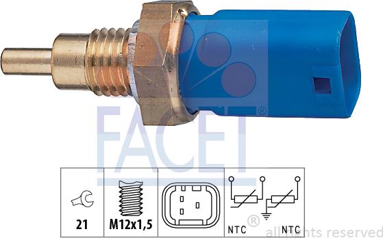 FACET 7.3275 - Devējs, Dzesēšanas šķidruma temperatūra www.autospares.lv