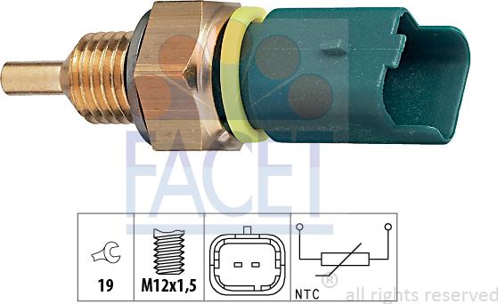 FACET 7.3276 - Devējs, Dzesēšanas šķidruma temperatūra www.autospares.lv