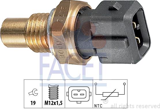 FACET 7.3270 - Devējs, Dzesēšanas šķidruma temperatūra www.autospares.lv