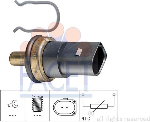 FACET 7.3278 - Sensor, coolant temperature www.autospares.lv