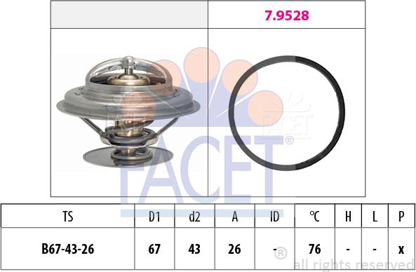 FACET 7.7996 - Termostats, Dzesēšanas šķidrums www.autospares.lv