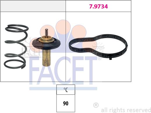 FACET 7.7990 - Termostats, Dzesēšanas šķidrums www.autospares.lv