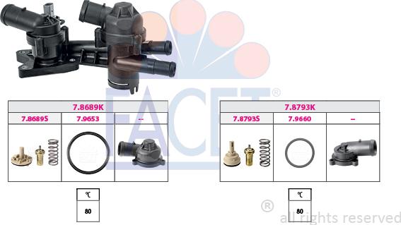 FACET 7.7954KK - Termostats, Dzesēšanas šķidrums www.autospares.lv