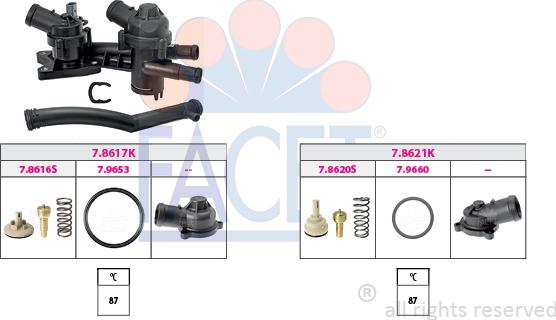 FACET 7.7955KK - Termostats, Dzesēšanas šķidrums www.autospares.lv