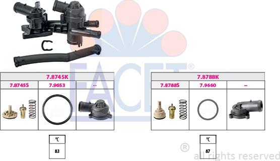 FACET 7.7956KK - Termostats, Dzesēšanas šķidrums www.autospares.lv