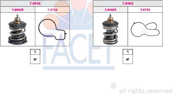 FACET 7.7985KK - Termostats, Dzesēšanas šķidrums www.autospares.lv