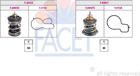 FACET 7.7986KK - Termostats, Dzesēšanas šķidrums www.autospares.lv