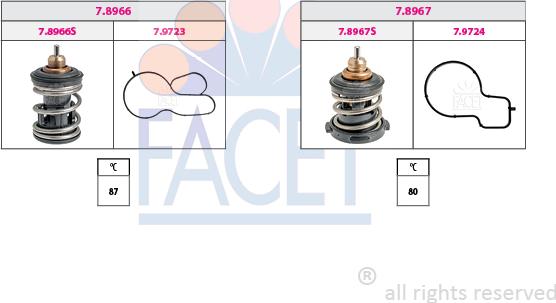 FACET 7.7983KK - Termostats, Dzesēšanas šķidrums www.autospares.lv