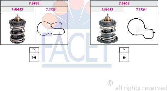 FACET 7.7987KK - Termostats, Dzesēšanas šķidrums www.autospares.lv