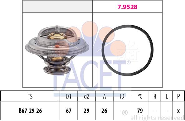 FACET 7.7937 - Termostats, Dzesēšanas šķidrums autospares.lv