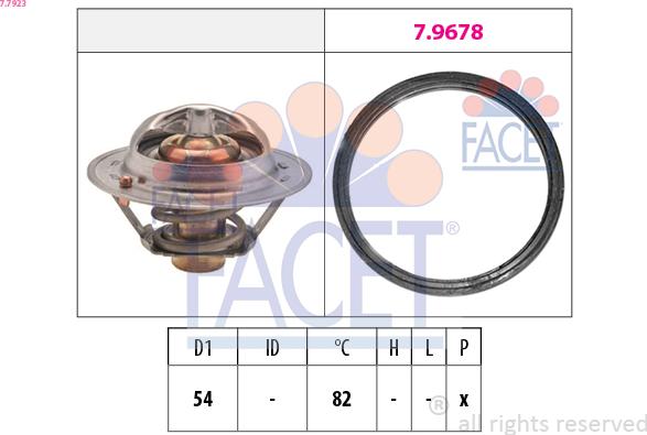 FACET 7.7923 - Termostats, Dzesēšanas šķidrums www.autospares.lv