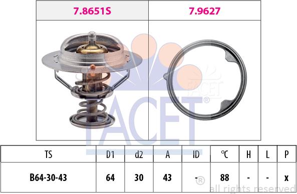 FACET 7.7979 - Termostats, Dzesēšanas šķidrums www.autospares.lv