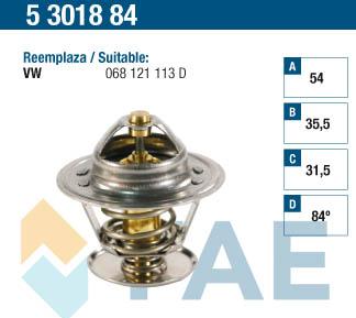 FAE 5301884 - Termostats, Dzesēšanas šķidrums www.autospares.lv