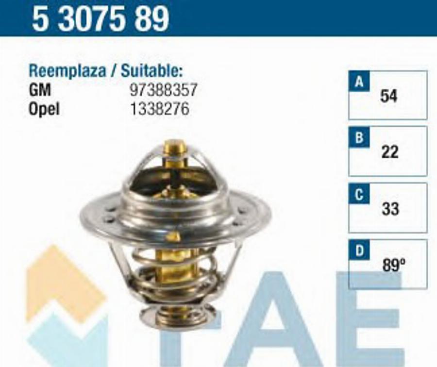 FAE 5307589 - Termostats, Dzesēšanas šķidrums www.autospares.lv