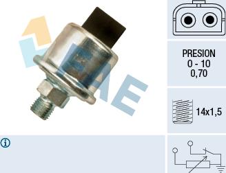 FAE 14050 - Devējs, Eļļas spiediens www.autospares.lv