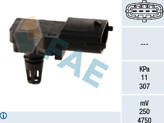 FAE 15036 - Датчик, давление наддува www.autospares.lv