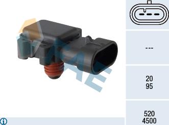 FAE 15199 - Devējs, Spiediens ieplūdes traktā www.autospares.lv