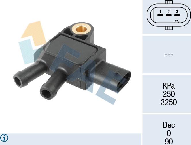 FAE 16163 - Devējs, Izplūdes gāzu spiediens www.autospares.lv