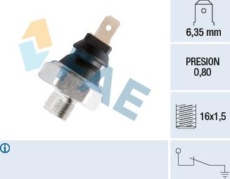 FAE 11630 - Devējs, Eļļas spiediens autospares.lv