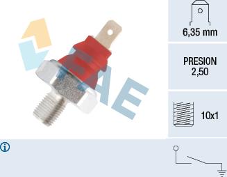 FAE 12950 - Devējs, Eļļas spiediens www.autospares.lv