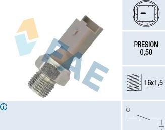 FAE 12640 - Датчик, давление масла www.autospares.lv