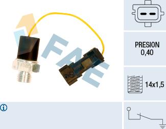 FAE 12650 - Devējs, Eļļas spiediens www.autospares.lv