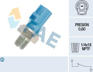 FAE 12612 - Devējs, Eļļas spiediens www.autospares.lv