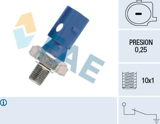 FAE 12870 - Sender Unit, oil pressure www.autospares.lv