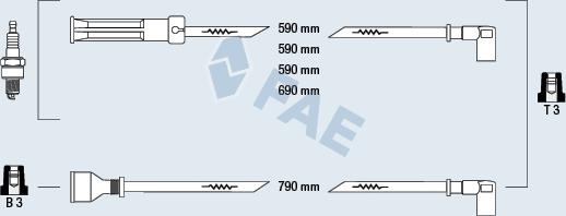 FAE 85410 - Augstsprieguma vadu komplekts www.autospares.lv