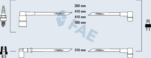 FAE 85470 - Augstsprieguma vadu komplekts www.autospares.lv