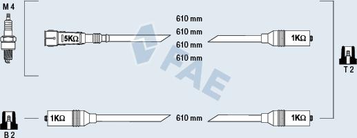 FAE 85690 - Augstsprieguma vadu komplekts www.autospares.lv