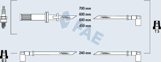 FAE 85610 - Augstsprieguma vadu komplekts www.autospares.lv