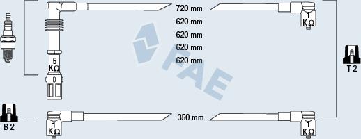 FAE 85680 - Augstsprieguma vadu komplekts www.autospares.lv