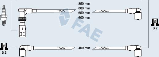 FAE 85059 - Augstsprieguma vadu komplekts www.autospares.lv