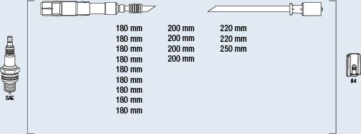 FAE 85054 - Augstsprieguma vadu komplekts www.autospares.lv