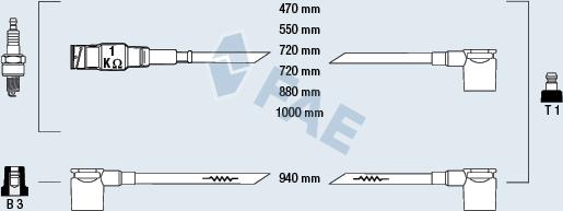 FAE 85050 - Augstsprieguma vadu komplekts www.autospares.lv