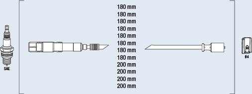 FAE 85053 - Augstsprieguma vadu komplekts www.autospares.lv