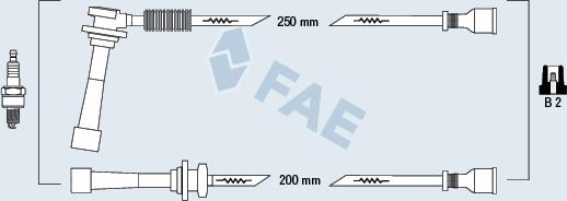 FAE 85145 - Augstsprieguma vadu komplekts www.autospares.lv