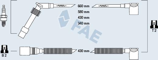 FAE 85105 - Augstsprieguma vadu komplekts www.autospares.lv