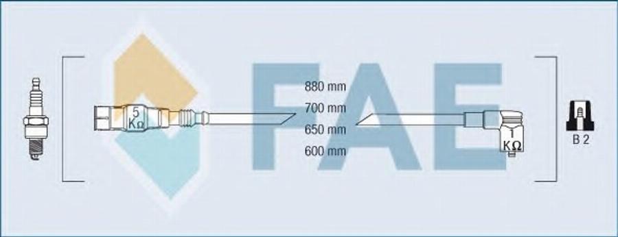 FAE 85876 - Augstsprieguma vadu komplekts www.autospares.lv