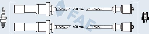 FAE 85393 - Augstsprieguma vadu komplekts www.autospares.lv