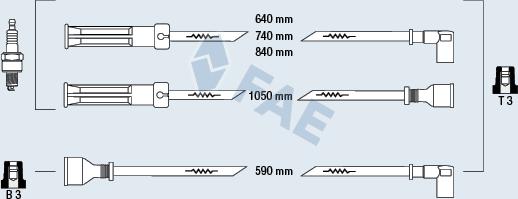 FAE 85380 - Augstsprieguma vadu komplekts www.autospares.lv