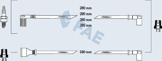 FAE 85370 - Augstsprieguma vadu komplekts www.autospares.lv