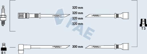 FAE 85200 - Augstsprieguma vadu komplekts www.autospares.lv