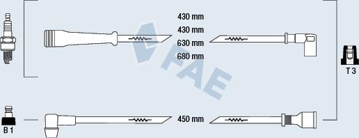 FAE 85220 - Augstsprieguma vadu komplekts www.autospares.lv