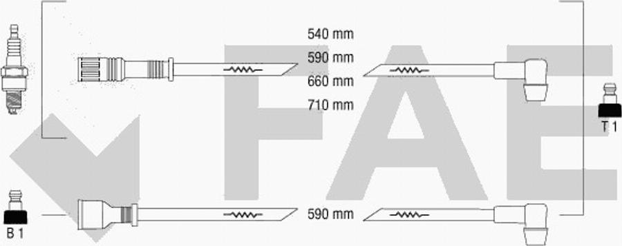 FAE 85700 - Augstsprieguma vadu komplekts www.autospares.lv