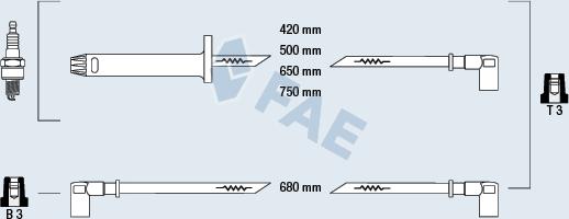 FAE 85710 - Augstsprieguma vadu komplekts www.autospares.lv