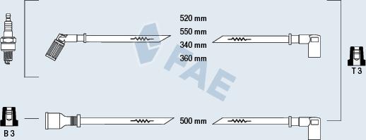 FAE 85780 - Augstsprieguma vadu komplekts www.autospares.lv