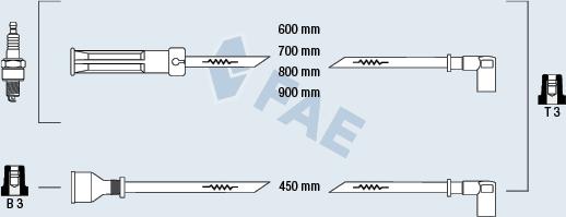 FAE 86030 - Augstsprieguma vadu komplekts www.autospares.lv