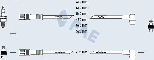 FAE 86020 - Augstsprieguma vadu komplekts www.autospares.lv